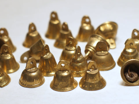 Assorted Brass Miniature Temple Bell 3/4'' 10pcs