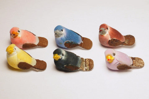 Assorted Mushroom Birds 0.9'' 12pcs