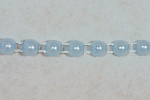 Blue Fused Pearl String Half Beads 6mm 36 Yards