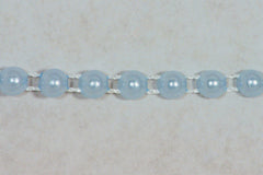 Blue Fused Pearl String Half Beads 6mm 36 Yards
