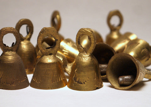 Brass Miniature Temple Bell 1.25'' 10pcs