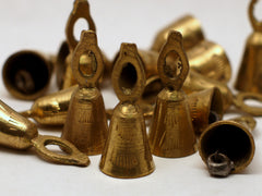 Brass Miniature Temple Bell - Narrow 2'' 10pcs