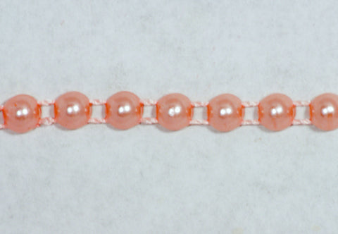 Dusty Rose Fused Pearl String Half Beads 6mm 36 Yards