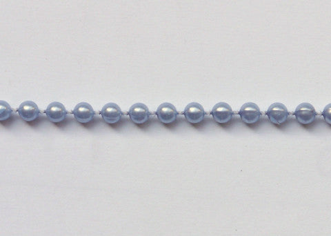 Dusty Blue Fused Pearl String Beads 4mm 36 Yards
