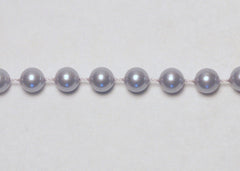 Dusty Blue Fused Pearl String Beads 6mm 36 Yards