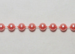 Dusty Rose Fused Pearl String Beads 6mm 36 Yards
