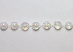 Clear Iridescent Fused Pearl String Beads 6mm 36 Yards